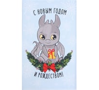 Полотенце Доляна Рождественский дракон 28x46 см, 100% хлопок, рогожка 164 г/м2 9770509
