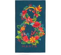 Полотенце кухонное Доляна 8 Марта 35x60 см, 100% хлопок, 160г/м2 4682736