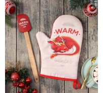 Набор подарочный Доляна Warm winter: варежка-прихватка, лопатка силикон 9905524