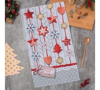 Полотенце Доляна Время для счастья 35x60 см, 100% хлопок 160 г/кв.м 2588683