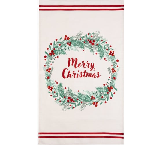 Полотенце Этель Сhristmas leaves 40x73 см, 100% хлопок, репс 210 г/кв.м 7321888 1