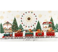 Полотенце Этель Новогодняя ярмарка 40x73 см, 100% хлопок, саржа 190 г/кв.м 5135242