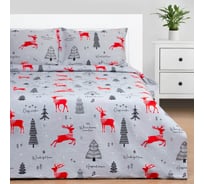 Комплект постельного белья Этель пододеяльник и 2 наволочки Cozy winter 200x215 см, 50x70 см - 2 шт, 100% хлопок 7986091