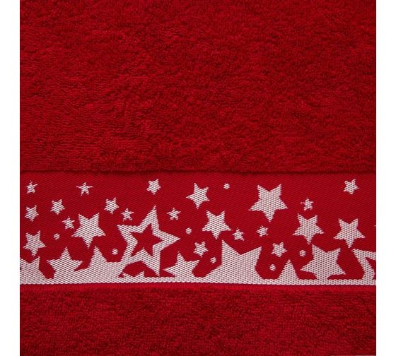Полотенце махровое LoveLife Звезды 30x60 см, красный 100% хлопок, 360 г/кв.м 5070328