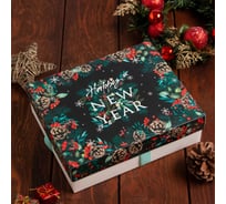 Набор махровых полотенец Этель Happy new year 30x30 см 5 шт, 100% хлопок, 340 г/кв.м 7351698