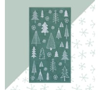 Полотенце махровое Этель Елочки 50x90 см, 100% хлопок, 420 г/кв.м 6971472