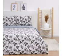 Комплект постельного белья LoveLife дуэт Flowers 143x215см-2шт, 225x240см, 50x70см-2шт, жатка, 100% п/э, 100гр/м2 10322842