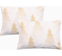 Комплект наволочек Этель Golden Christmas, 50x70 см - 2 шт, 100% хлопок, бязь 10385167