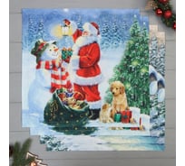 Набор салфеток Этель "Рождественский вечер" 40x40 см, 100% хл, саржа 190 г/м2 - 4шт. 9907891