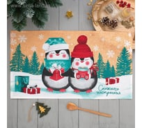 Полотенце Доляна Снежного настроения 35x60см,100% хл 160 г/м2 4389620