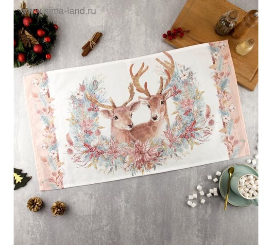 Полотенце Этель Pink magic 40x73 см, 100% хл, саржа 190 гр/м2 5135261 1