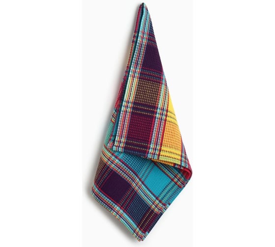 Полотенце Этель Plaid, цв. красный, 38x63 см, 100% хл 9621419 1