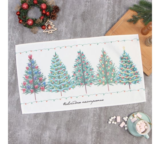 Полотенце Этель "Сказочный лес" 40x73 см, 100% хлопок, саржа 190 г/м2 9905064 1