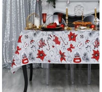 Скатерть Доляна Новогоднее настроение 220x149+/- 3см, 100% хлопок, 164 г/м2 4478719
