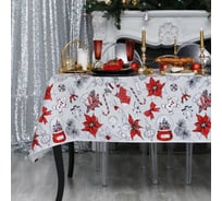 Скатерть Доляна Новогоднее настроение 250x149 см, 100% хлопок, 164 г/м2 5135295