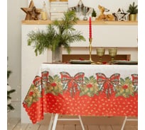 Скатерть Доляна "Счастливого Нового года" 145x220 +/- 2 см, 100% п/э 7043406