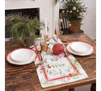 Дорожка на стол Этель Новогодние листья 30x70 см, 100% хл, саржа 190 гр/м2 5135211