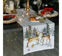 Дорожка на стол Этель Праздник в лесу 40x147 см, 100% хл, саржа 190 гр/м2 4432555