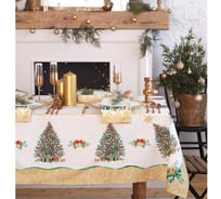 Скатерть Этель "Golden Christmas" скатерть 150x180 +/-3см с ГМВО, 100%хл, 190г/м2 5072920