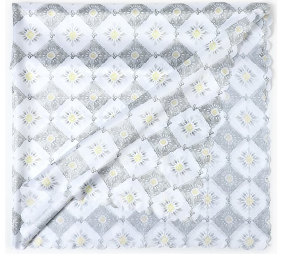 Скатерть Доляна Gray diamonds 145x300 см, 100% п/э 10389116