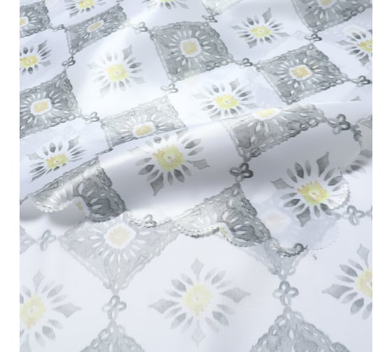 Скатерть Доляна Gray diamonds 145x300 см, 100% п/э 10389116