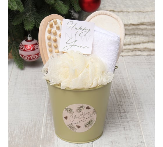 Набор подарочный Этель Christmas wonderland полотенце 30x60 см и аксессуары (4 предмета) 10095447