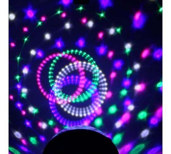 Диско-шар светодиодный Серпантин "Каледоскоп", LED (красный, зеленый, синий), USB+mp3+пульт+bluetooth (220V) 765-173