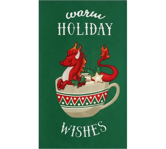 Полотенце Этель Holiday wishes 40x73 см, 100% хлопок, саржа 190 г/м2 9591645 1