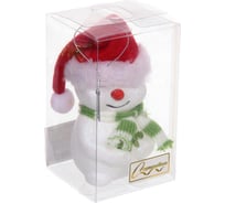 Елочная игрушка Серпантин Зимний снеговик 6x6x11 см, зеленый 916-1162