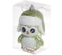 Елочная игрушка Серпантин Новогодний пингвин 7x6x11 см, зеленый 916-0697