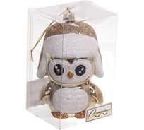 Елочная игрушка Серпантин Новогодний пингвин 7x6x11 см, шампань 916-0698