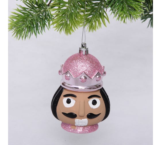 Елочная игрушка Серпантин Новогодний солдат 7,5x7x11 см, розовый 916-1149