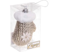 Елочная игрушка Серпантин Новогодняя варежка 5x4x10 см, шампань 916-0776