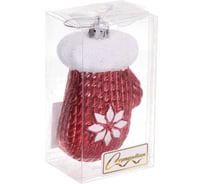 Елочная игрушка Серпантин Новогодняя варежка 5x4x10 см, красный 916-0771