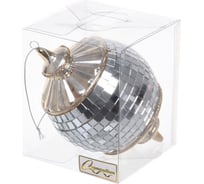 Елочная игрушка Серпантин Новогодняя дискотека 8x8x13 см, золото 916-1180
