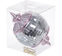 Елочная игрушка Серпантин Новогодняя дискотека 8x8x13 см, розовый 916-1183