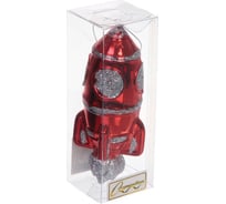 Елочная игрушка Серпантин Новогодняя ракета 12x5x5 см, красный 916-1151