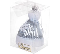 Елочная игрушка Серпантин Новогодняя шапочка 6,5x6,5x9,5 см, голубой 916-0767