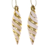 Елочные игрушки Серпантин Таинственное очарование Сосульки 10 см набор 2 шт, золотой 916-892