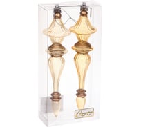 Елочные украшения Серпантин Изящные переливы 4.5x4.5x19 см набор 2 шт, золотой 107-6127