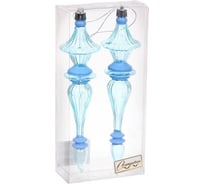 Елочные украшения Серпантин Изящные переливы 4.5x4.5x19 см набор 2 шт, голубой 107-6119