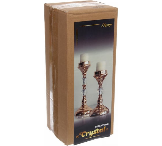 Подсвечник Серпантин "CRYSTAL" 31,5х11,5х11,5 см, Золото 114-474