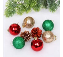 Набор украшений Серпантин Зимние блики 25x15x5 см 15 предметов, мультицвет 201-4104