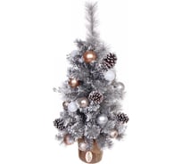 Ёлка в горшке Серпантин "Нежная" 90 см, ПВХ+леска, шишки (93 ветки) (SS1902-90) 848-189