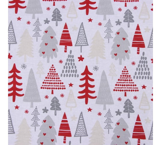 Комплект постельного белья Этель 2 спальное, New Year's pattern 175x215 см, 200x220 см, 70x70 см 2 шт, бязь 10385169