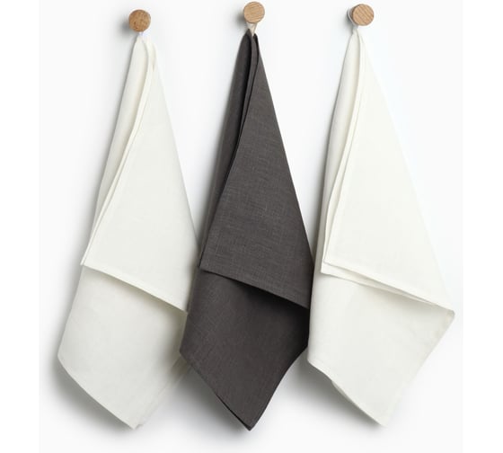Набор кухонных полотенец Этель Кitchen linen 40x70-3 шт., 100% лён 10353321