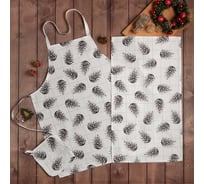 Кухонный набор Этель Merry Christmas: полотенце 40x73 см, прихватка 19x19 см, фартук 60x70 см 9215860