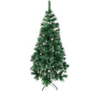 Ёлка Серпантин "Снегурочка" 180 см, леска с шишками и серебряным инеем (267 веток) 200-149