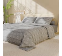 Комплект постельного белья LoveLife дуэт, Texture: gray, 143x215см-2 шт.,230x240см, 50x70см-2 шт., микрофибра, 110 г/м2 10323177