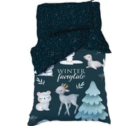 Комплект постельного белья Этель 1.5 спальное, Winter fairytale 143x215 см, 150x214 см, 50x70 см-1 шт, бязь, 100%хл 7655003